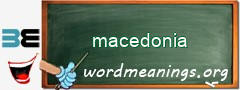 WordMeaning blackboard for macedonia